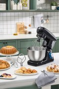 Resim Karaca Multichef Stand Mikser Shiny Black Mutfak Şefi 1900w 5,5 Lt (Kıyma /sucuk-sosis/içli Köfte Aparatlı) 
