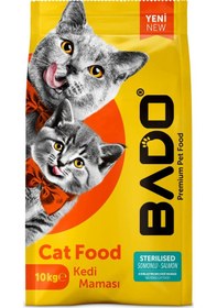 Resim Bado Yetişkin Kısır Kedi Maması Somonlu 10 Kg 