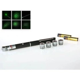 Resim Yeşil Lazer Pointer 100 Mw 15 Km Etkili (5 Başlıklı) 