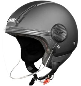 Resim SMK Laminar Blank Motosiklet Mat Açık Kask (Motosiklet Yarım Kask) 