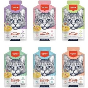 Resim Karışık Aromalı Kedi Çorbası 50gr X 6 Adet Sıvı Kedi Ödülü 0.75 LT - 2.5 LT - 12 KG 