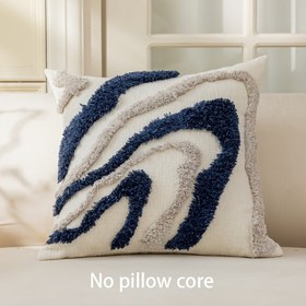 Resim 1 adet, renkli Bohemya Fas basit modern geometrik püskül yastık kılıfı, Chenille peluş yumuşak ve rahat etnik tarzı yastık kılıfı, ev kanepe terası mobilya bank koltuk veranda dekorasyonu için uygun, yastık çekirdeği yok 