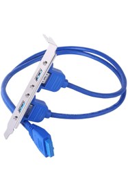 Resim 19 Pin Usb 3.0 Arka Panel Genişleme Braketi 2 Port Usb Çoklayıcı 