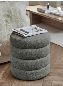 Resim Most Twister Puf 17 Gri Bukle Kumaş Evinize Teslim 