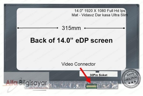 Ecran LCD Slim LED 14.0 Full HD Pour Lenovo ThinkBook 14-IIL (20SL003AIX) - Neuf