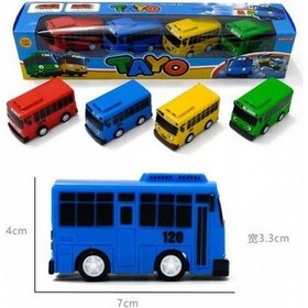 Resim Tayo Oyuncak Tayo 4 Lü Otobüs Set 