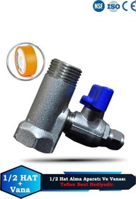 Resim Su Arıtma Cihazı Ful Pirinç Malezeme 1/2 Hat Alma Aparatı Ve Hat Alma Vanası (Teflon Hediye) 