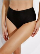 Resim Polfa Model Lazer Kesim İz Belli Etmeyen Görünmez Silikonlu Bato Külot Korse Siyah Renk Siyah 