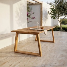 Resim Cira Bahçe Masası - 200x100x75 / İroko 