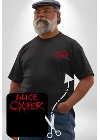 Resim Angemiel Alice Cooper Rock Solist Metalin Babası From The İnside İçeriden 1978 Siyah Büyük Beden Kadın Basic Minimal Baskılı Tişört Siyah 