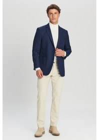 Resim Erkek Lacı Slim Fit Dar Kesim Mono Yaka Torba Cepli Blazer Ceket Lacı 