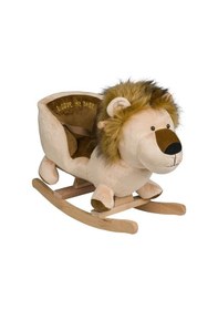 Resim Vavbaby Sallanan At Ahşap Peluş Yumuşak - Aslan Bej 