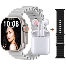 Resim DigiMonster Ultra Plus Watch 8 Akıllı Saat + Bluetooth Kulaklık + Yedek Kordon 2.1 Ekran Kablosuz Şarj IPS Ekran 