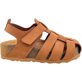 Resim Nubebe Işıklı Taban Örgülü Erkek Çocuk Sandalet Taba 