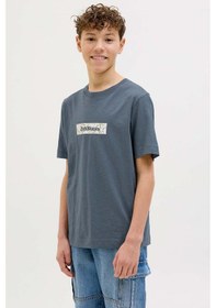 Resim Jack & Jones Jorsplıt Aop Brandın Mavi Erkek Çocuk Kısa Kol T-shirt 000000000102257603 Mavi 