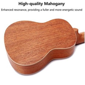 Resim Andoer Andoer 21 Inç Ukulele Akustik Ukulele Maun Aquila Dizeleri Kahverengi 