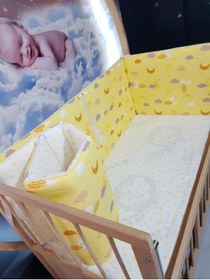 Resim bebek_iklimi 70x130 Bebek Beşik Korumalık Seti Ay Desen 4 Parça 