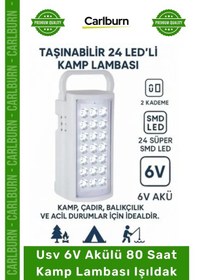 Resim Işıldak Şarjlı Led Portatif Güçlü Aydınlatma Feneri Usv 6v Akülü 80 Saat Kamp Lambası Işıldak Çok Renkli 