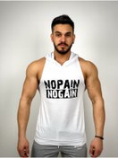Resim BLACK - Nopain Nogain Kapşonlu Fitness Atleti 