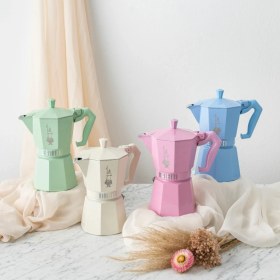 Resim PremiumPort Moka Express Excl. Mavi 6 Cup, Şık ve Pratik Kahve Makinesi 