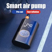 Resim 1 Adet 150PSI Taşınabilir Lastik Şişirme Pompası, Araba Hava Kompresörü, Çift Ekranlı Kablosuz El Tipi Pompa, Basınç Göstergeli LED Işıklı, Arazi Bisiklet, Motosiklet ve Toplar İçin Uygun, Araç Basınç Bakımı 