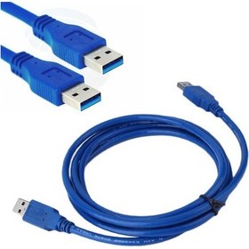 Resim Usb 3.0 Erkek Erkek Kablo Mavi - Iki Ucu Erkek Usb Kablo - 3 Mt 