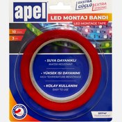Resim Apel Çift Taraflı Şeffaf Silikon Bant (Led Bandı) Poşet 10mm x 3m 