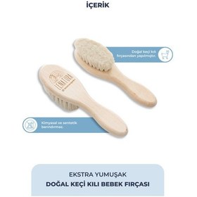 Resim Le Natura Ekstra Yumuşak Doğal Keçi Kılı Bebek Fırçası 