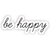 Resim Redline Grafik Be Happy Sticker 2 Adet 