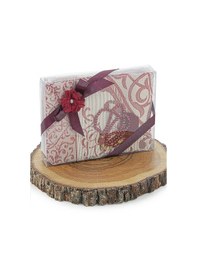 Resim Gelin Damat Bohçasına Uygun Hediyelik Kutulu İnci Tesbihli Çeyizlik Seccade Seti Kırmızı 001 