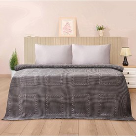 Resim Soft Nako Çift Kişilik Yatak Örtüsü - Gri - 220x240 Cm Çok Renkli 