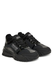 Resim Versace Erkek Yuvarlak Hafif Sert Burun Yumuşak Kalın Taban Siyah Sneaker 79YA3SIBZSC91-899 