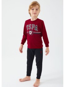 Resim U.S. Polo Assn. U.s. Polo Assn Erkek Çocuk Bordo Pijama Takımı 5274-41867 Bordo 