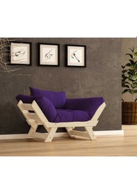 Resim Woodesk Adalar Masif Natural-mor Renk Berjer Cpt8147-140 Mor 