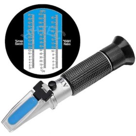 Resim Sıvılarda Şeker Konsantrasyonunun Ölçülmesi İçin Atc Refraktometre 0-27 Kmw Ölçeği 