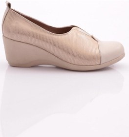 Resim Dgn 2331 Kadin Lastik Detayli Dolgu Taban Comfort Ayakkabi 2331-2-R146975 Ekru 