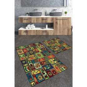 Resim Talia Home Renkli 2 'li Banyo Papas Seti TLAHMP-236 