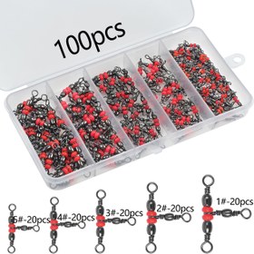 Resim 100 adet Ağır Hizmet Balıkçılık Döner - Üç Çapraz Çizgi T-Şekilli Tüp Dönerler, T-Şekilli Bağlayıcı ile, 15.88-32.66 KG Çatlatma Gücü, Korozyona Dayanıklı, Kedi Balığı, Levrek, Balıkçıl, Musky için - Balıkçılık Liderleri, Rigging ve Yem Bağlantıları için İdeal - Balıkçılık Hızları ve Liderleri ile Uyumlu, Hız Bağlantı Dönerleri, T-Şekilli Döner, Dayanıklı Döner, Çok Hızlı Döner, Profesyonel Balıkçılar, Rivored Kaplama, Cmcxcwr Parça Paketlenebilir Organizatör Halka içinde, Değiştirilebilir, Dö 