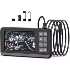 Resim Skygo Ekranlı Çift Kameralı 10 Mt Sert Kablo Endoskop Kamera 8 Mm 4.3 Inc Hafıza Kart Destekli 