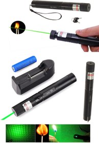 Resim SHAVER Çok Güçlü Şarjlı Turbo Yeşil Lazer Pointer Kibrit Yakabilen 15000 Mv Güç 