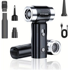 Resim Dashanshop Kablosuz Üfleyici Fan Kompresörlü Hava Toz Toplama Cihazı Şiddetli Turbo Elektrikli Şarj Edilebilir 