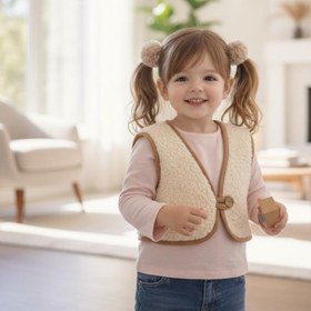 Resim Çocuk Bolero Yelek | %100 Pamuk - 7-8 Yaş 