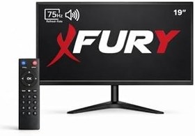 Resim FURY 19" LED Monitör 75Hz 5ms Dahili Hoparlörlü Uzaktan Kumandalı HDMI VGA Geniş Ekran 