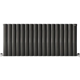 Resim 600mm x 1355mm Lilac Yüksek Isı Kapasiteli Dekoratif Yatay Alüminyum Antrasit Radyatör 