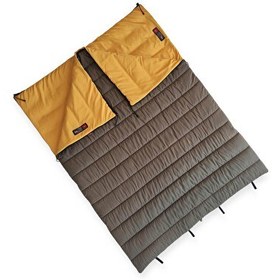 Resim Naturecamp Elika 350 -15 Derece Birleşebilir Çift Kişilik Kahverengi Uyku Tulumu 