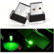 Resim Willowhaven 2 Adet Mini Usb Led Iç Aydınlatma, Yeşil, Parlaklık Ayarı, 5v 