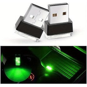 Resim Willowhaven 2 Adet Mini Usb Led Iç Aydınlatma, Yeşil, Parlaklık Ayarı, 5v 