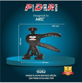 Resim Boyasız Göçük Çektirme Pensesi Siyah Mec Pdr 