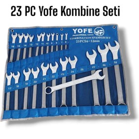 Resim Yofe 23 Parça Kombine Anahtar Seti (6-32 mm) – Çift Fonksiyonlu Lokma ve Açık Ağız Anahtar Takımı 