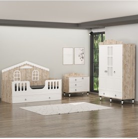 Resim Sude Membran Yavrulu Montessori Çocuk Odası Takımı - Beyaz Soho Diğer 